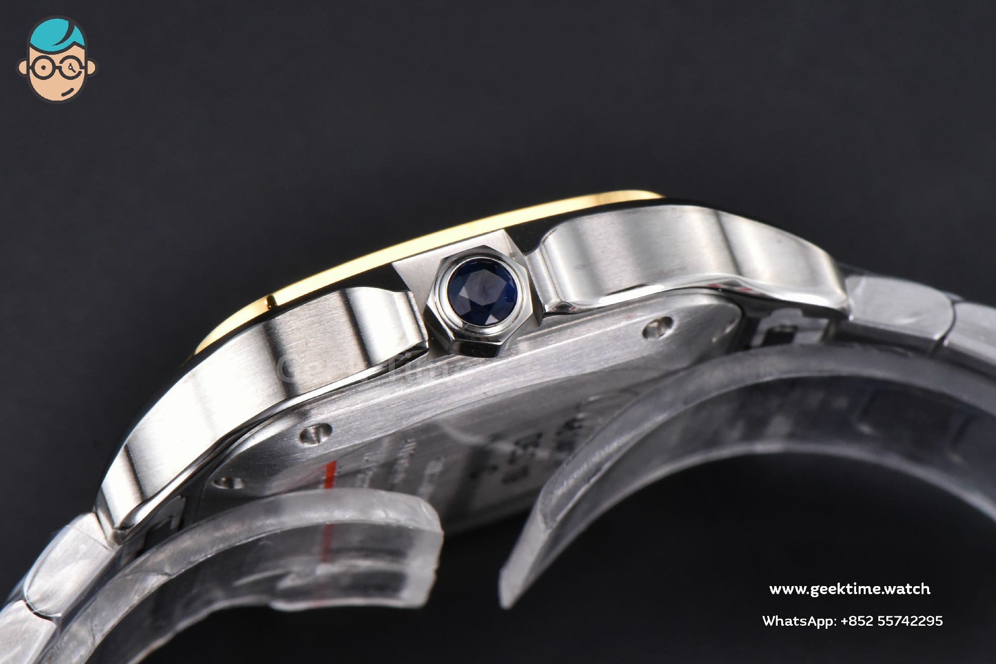 Santos Cartier Medium 35mm BVF YG/SS cadran blanc bracelet YG/SS MIYOTA 9039 - Image 14