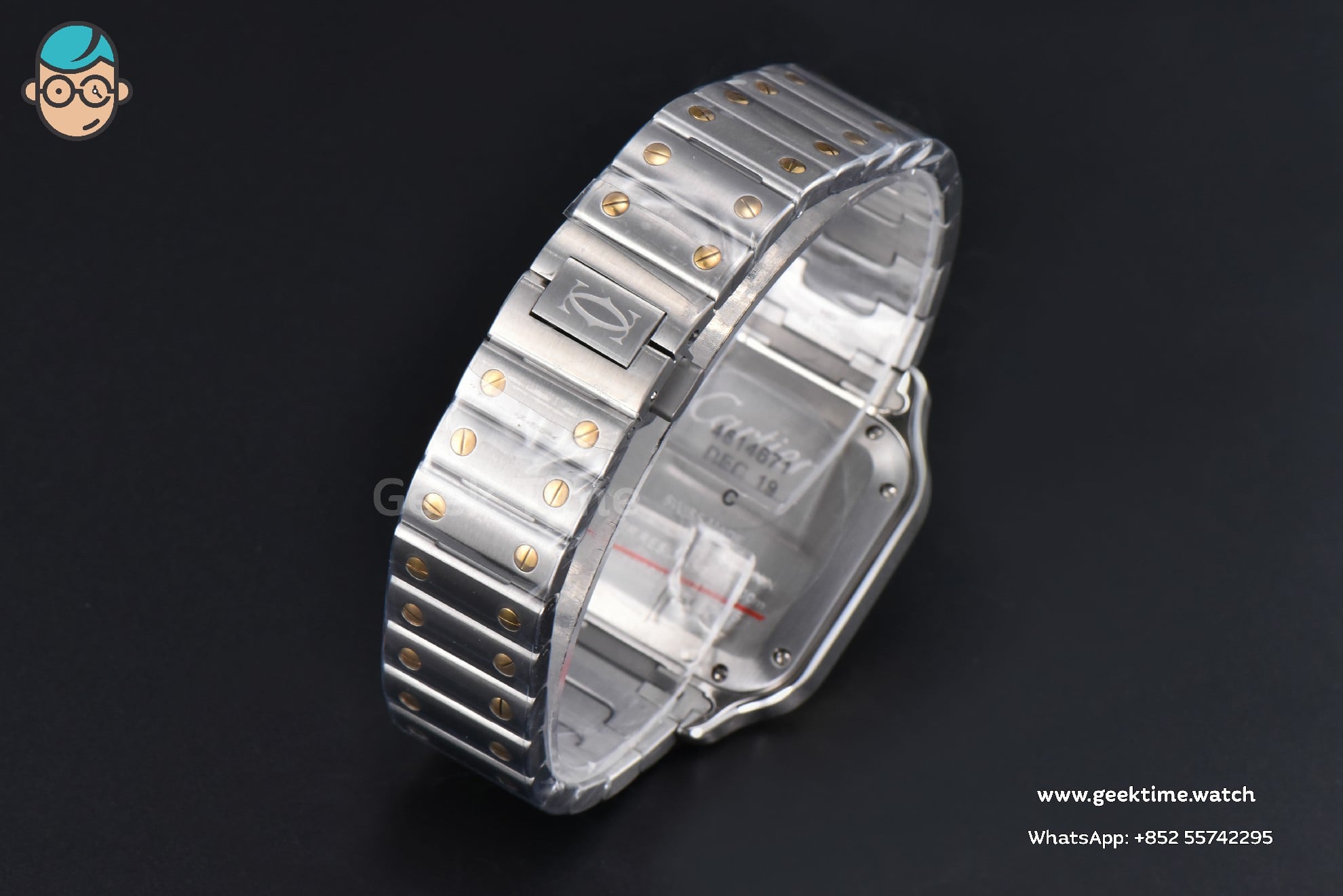 Santos Cartier Medium 35mm BVF YG/SS cadran blanc bracelet YG/SS MIYOTA 9039 - Image 16