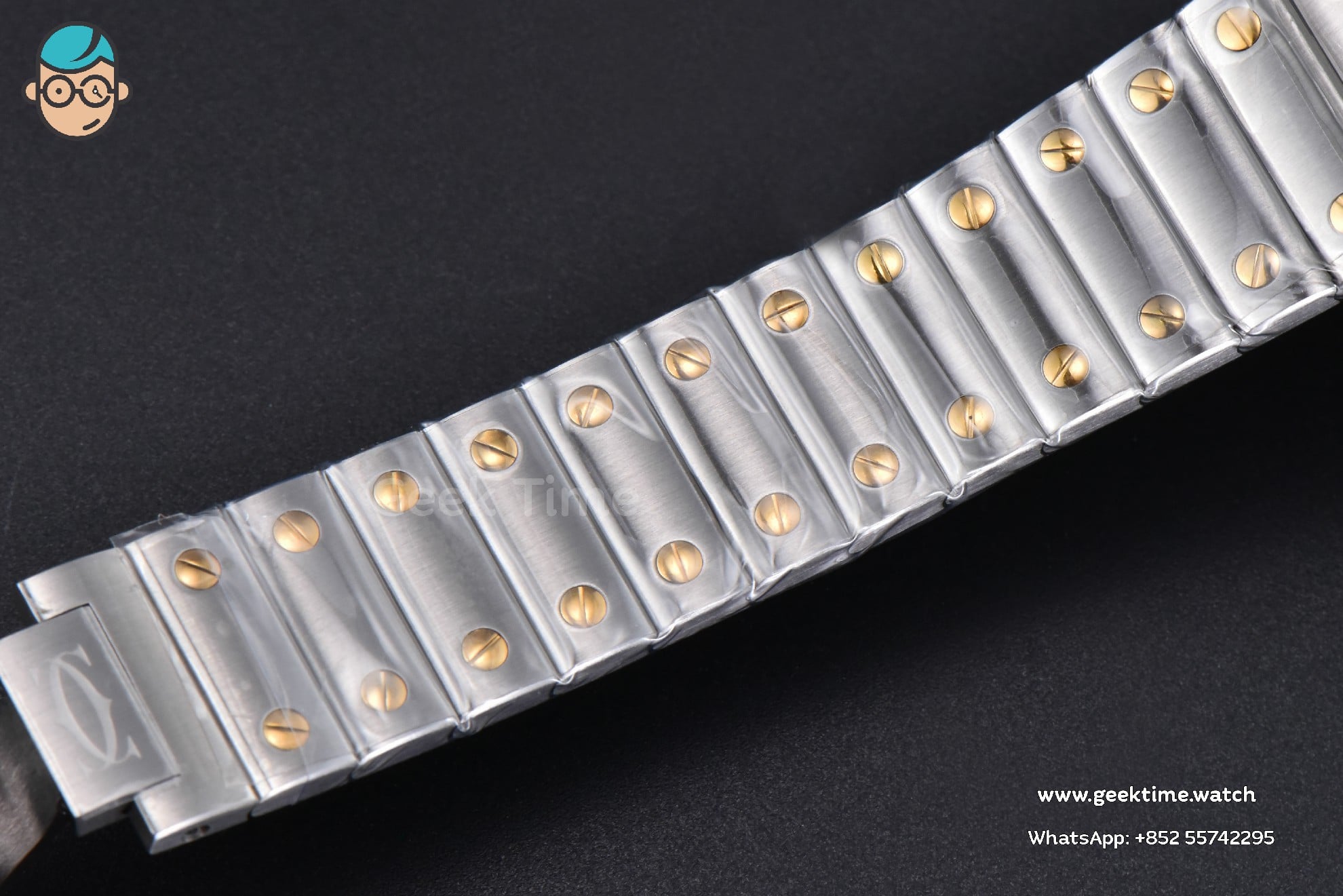 Santos Cartier Medium 35mm BVF YG/SS cadran blanc bracelet YG/SS MIYOTA 9039 - Image 18