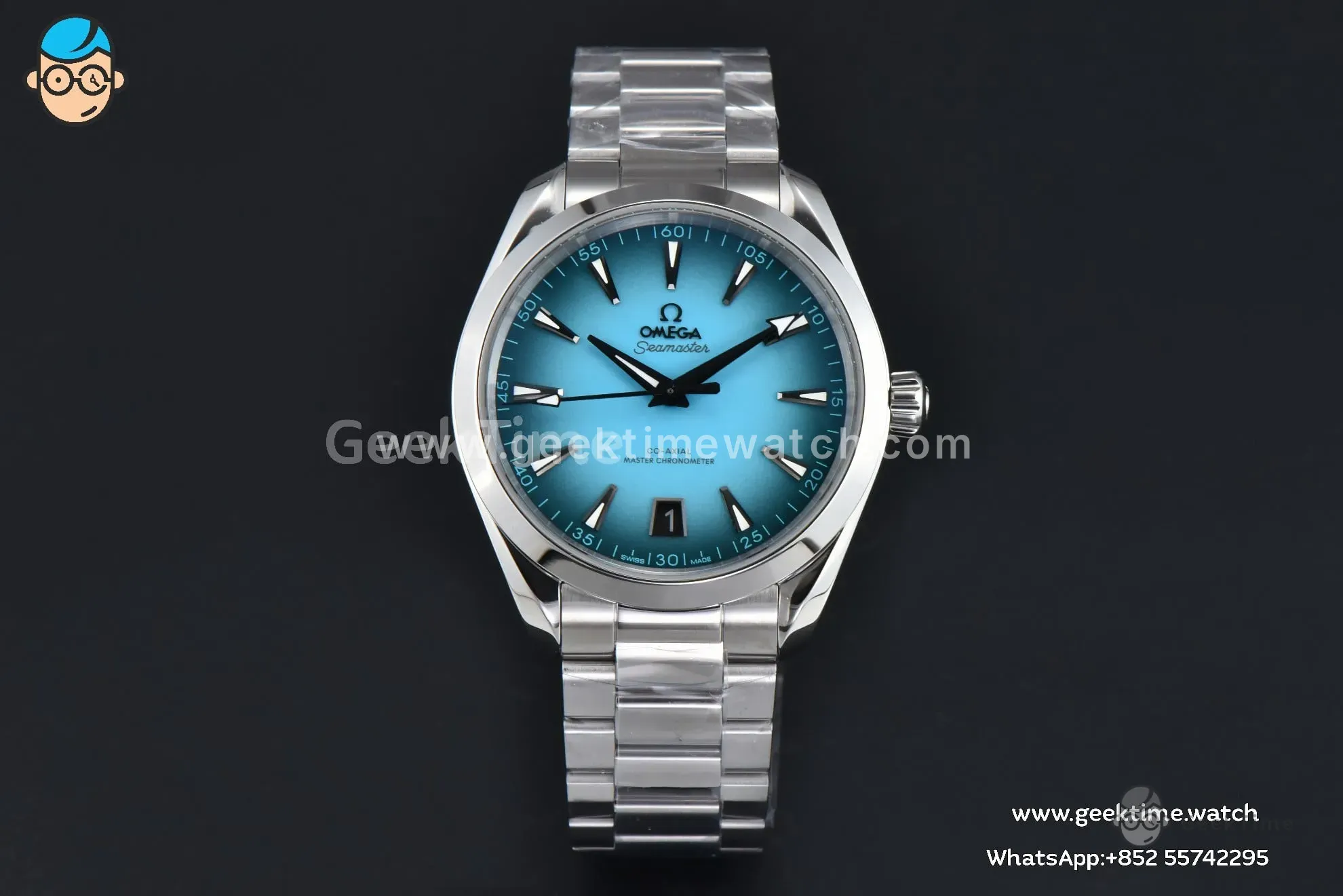 Aqua Terra 150M Seamaster VSF 41mm türkisfarbenes Verlaufs-Zifferblatt nur SS-Metallarmband A8900