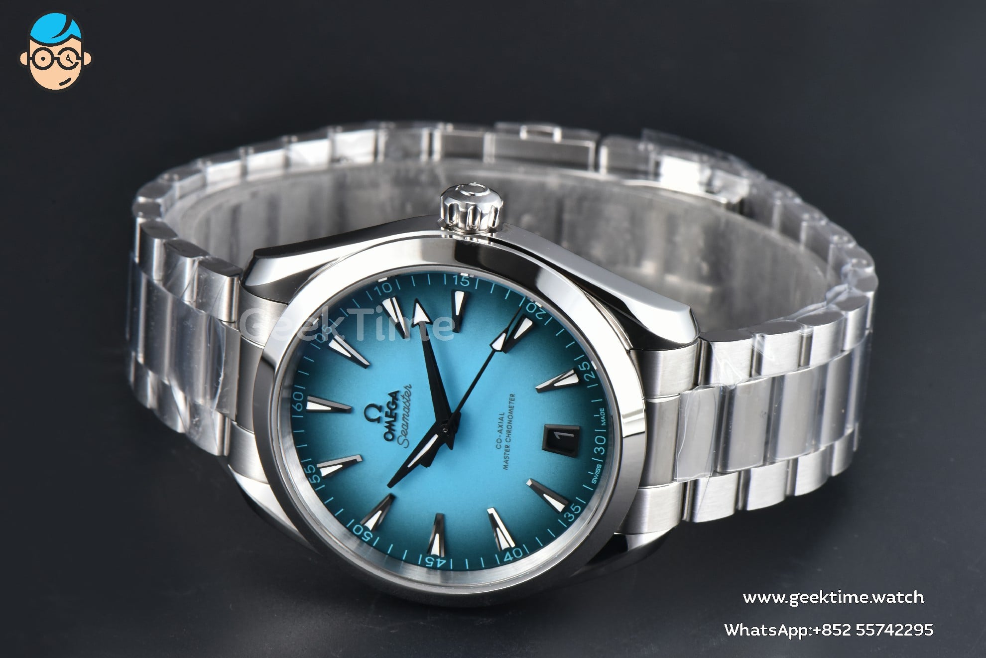 Aqua Terra 150M Seamaster VSF 41mm türkisfarbenes Verlaufs-Zifferblatt nur SS-Metallarmband A8900 - Image 11