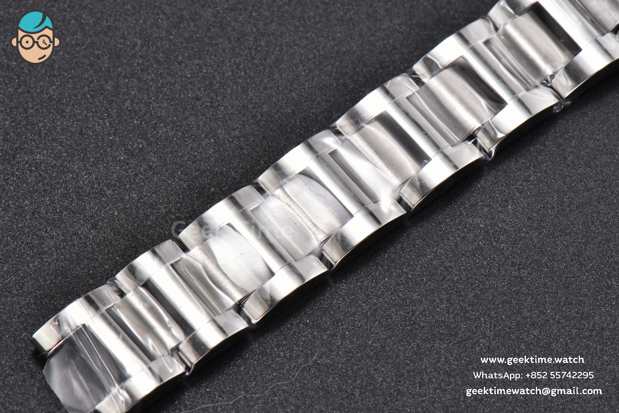 Ballon Bleu 33mm AF quadrante azzurro ghiaccio bracciale SS A1853 - Image 19