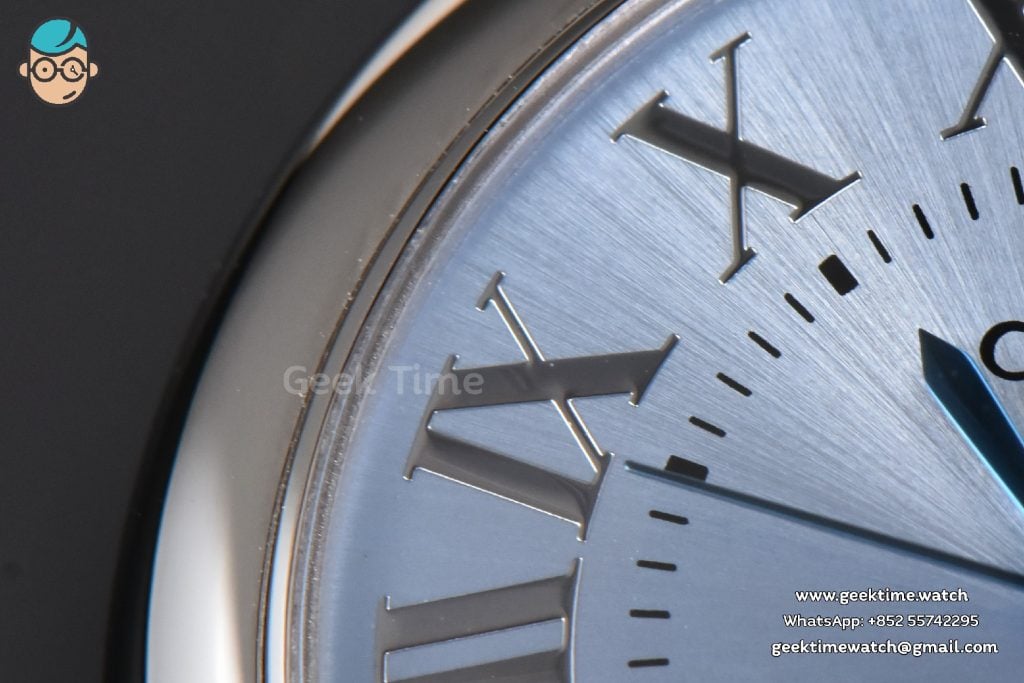 Ballon Bleu 33mm AF quadrante azzurro ghiaccio bracciale SS A1853 - Image 22