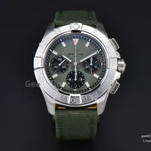 Avenger Chronograph 44mm BLSF SS  Green/Black Dial Green Nylon Strap A7750