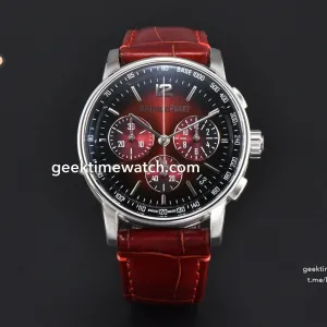 Code 11.59 Chrono 26393 SS APSF  Red/Black Dial on Red Leather Strap SA4401 Super Clone