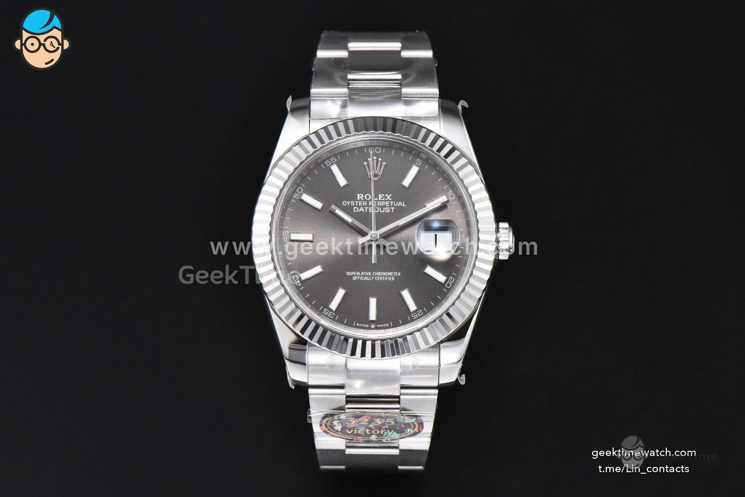 DateJust 41mm 126334 VF Gray Dial Oyster Bracelet DD3235
