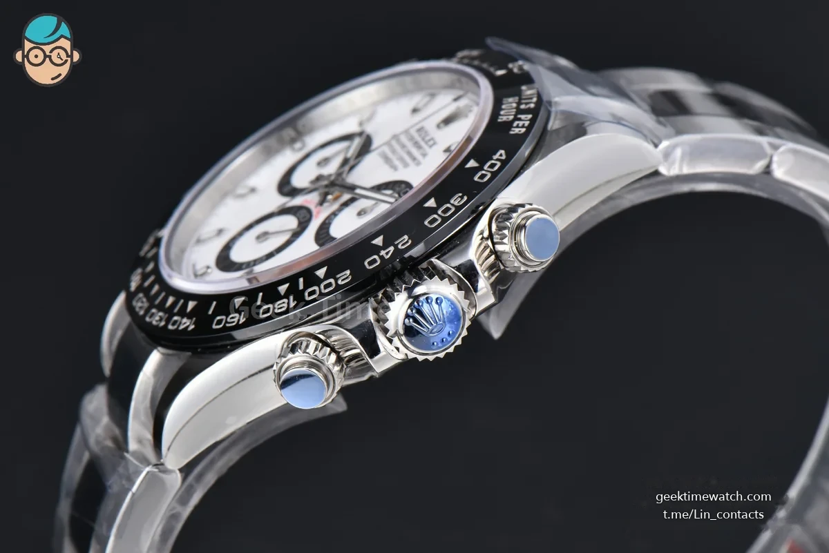 Daytona 116500 SS APSF Panda White Dial Ceramic Bezel SS Bracelet SH4130