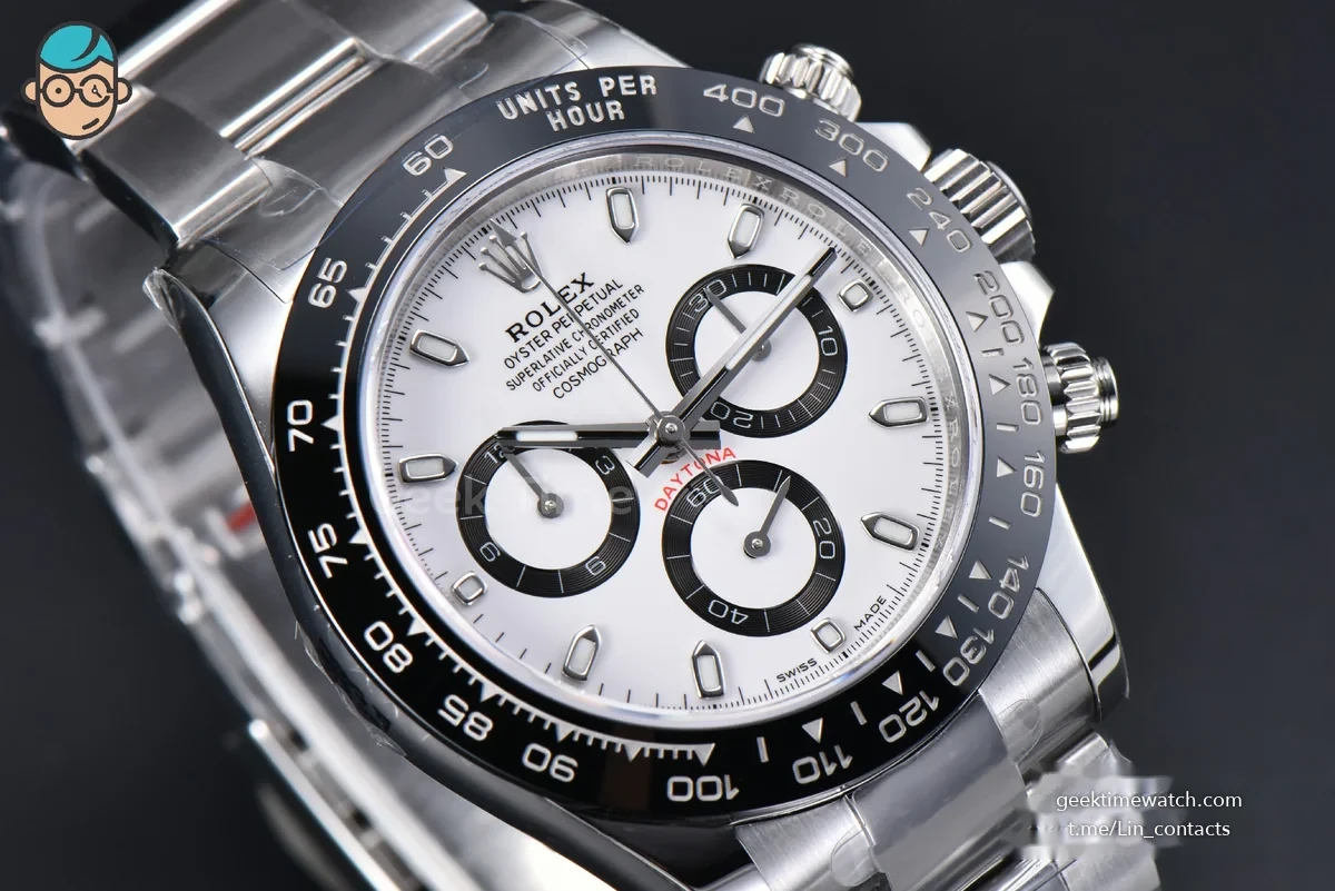 Daytona 116500 SS APSF Panda White Dial Ceramic Bezel SS Bracelet SH4130