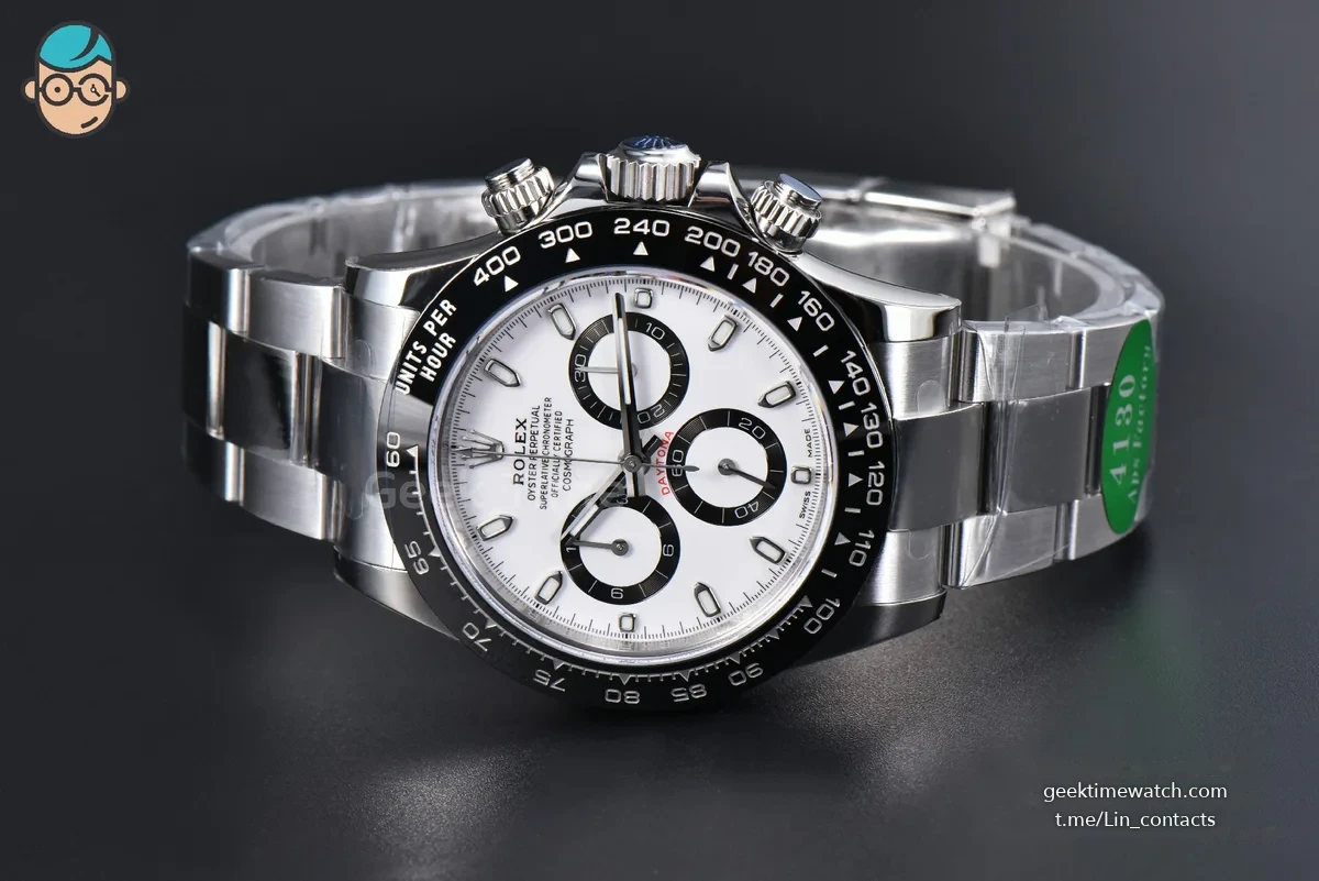 Daytona 116500 SS APSF Panda White Dial Ceramic Bezel SS Bracelet SH4130