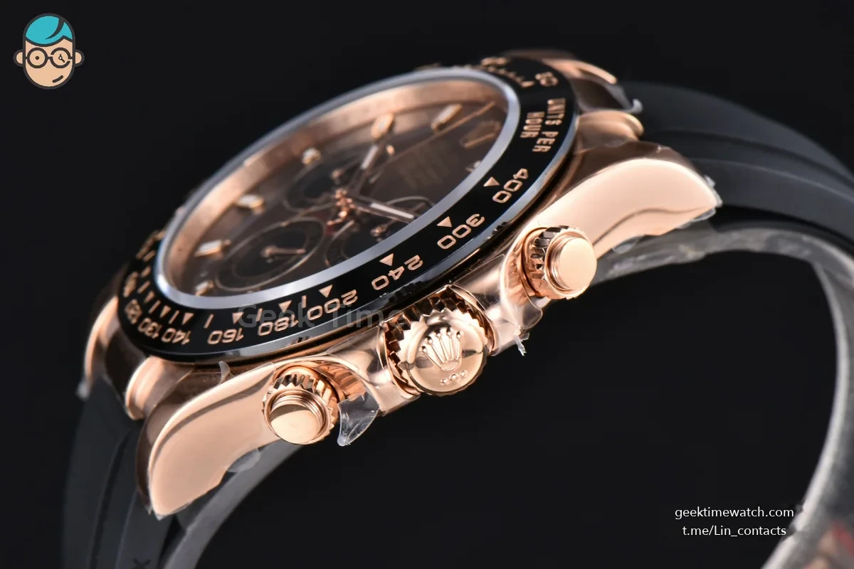 Daytona 116515 RG ZF Brown Black Subdial Oysterflex Strap SH4130