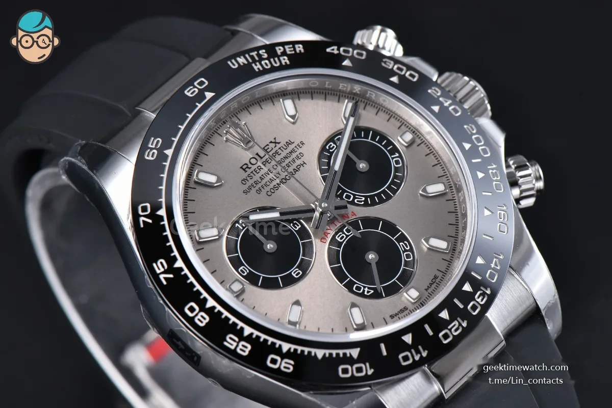Daytona 116519 904L 40mm VSF Gray Black Subdial Oysterflex Strap DD4130