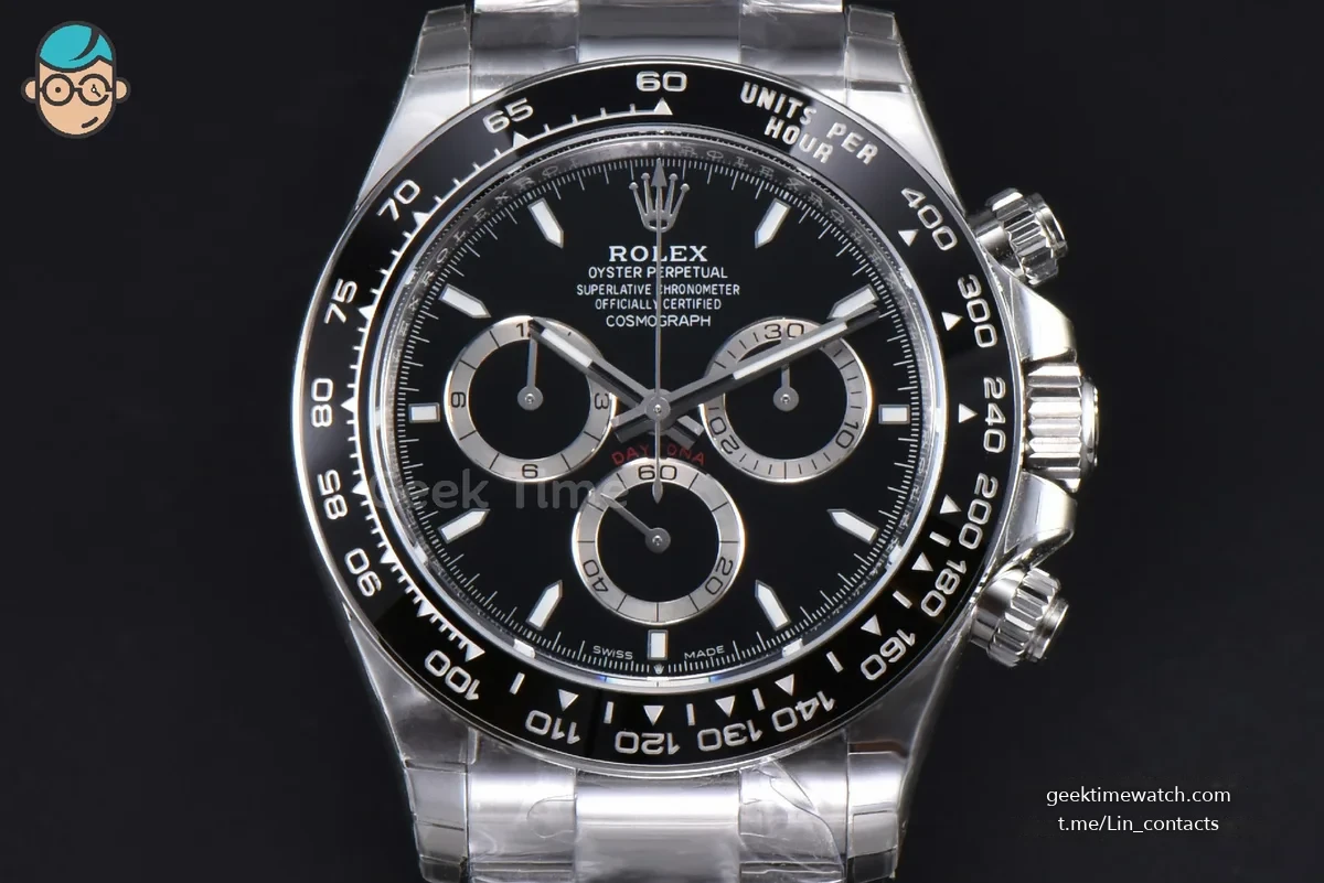 Daytona 126500 APSF 904L Steel Black Dial on SS Braclet SH4131