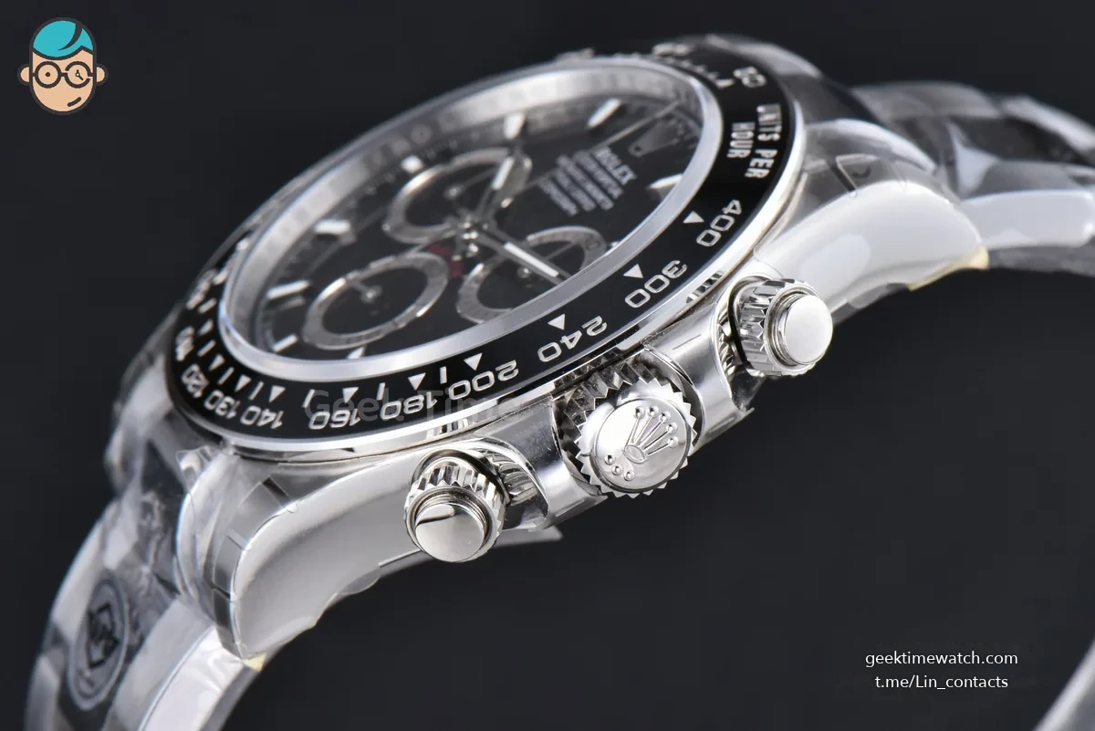 Daytona 126500 APSF 904L Steel Black Dial on SS Braclet SH4131