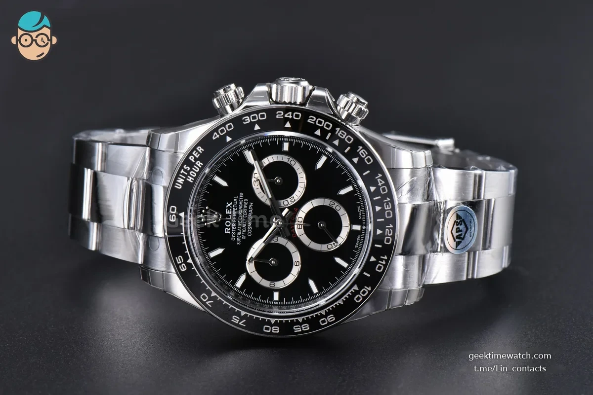 Daytona 126500 APSF 904L Steel Black Dial on SS Braclet SH4131