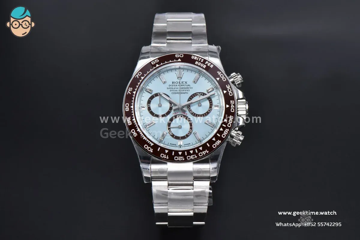 Daytona 126506 40mm VSF Ice Blue Dial Diamond Marker SS Bracelet DD4131 V3 weighted