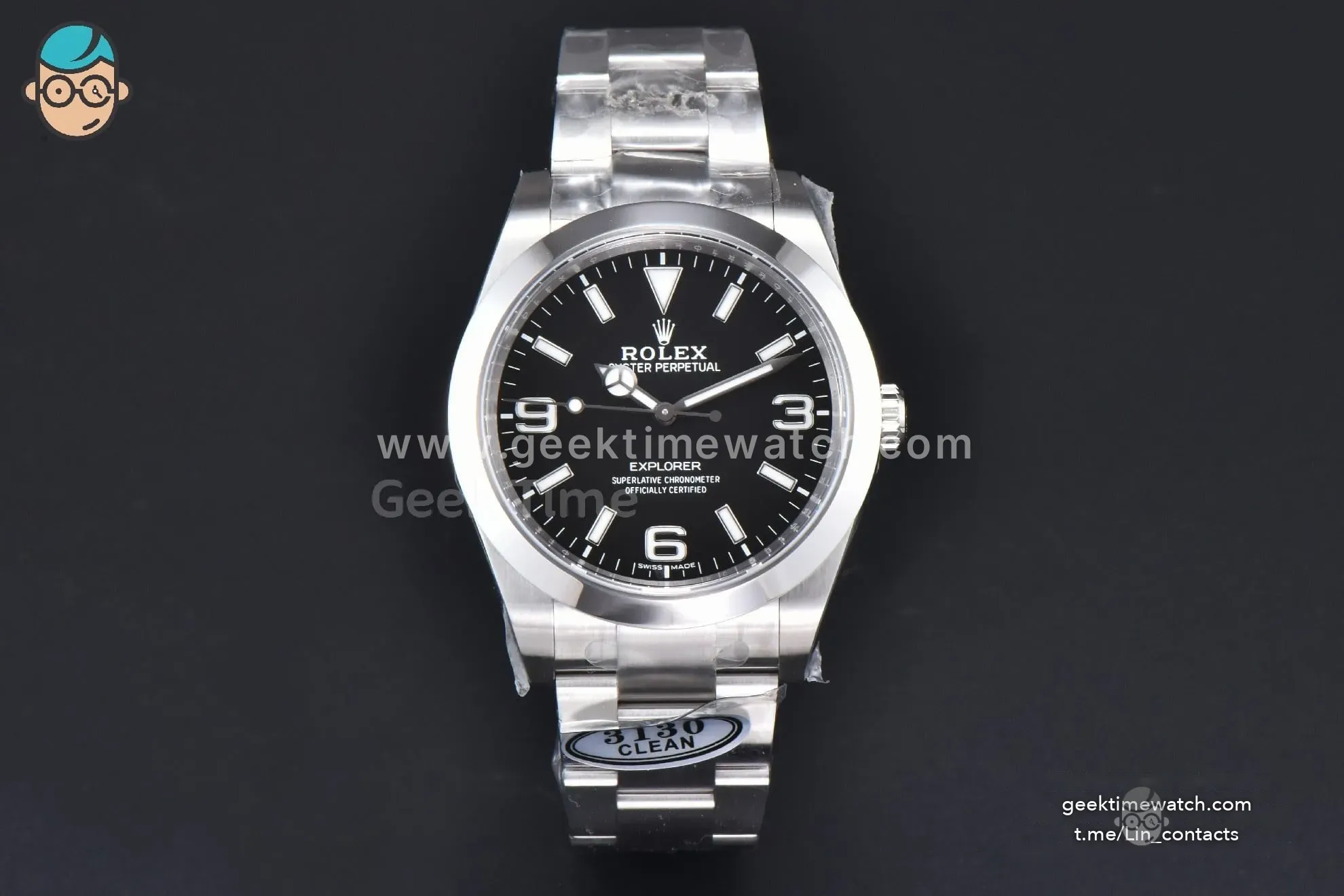 Explorer I 214270 39mm 904L Clean Black Dial SS Bracelet VR3132