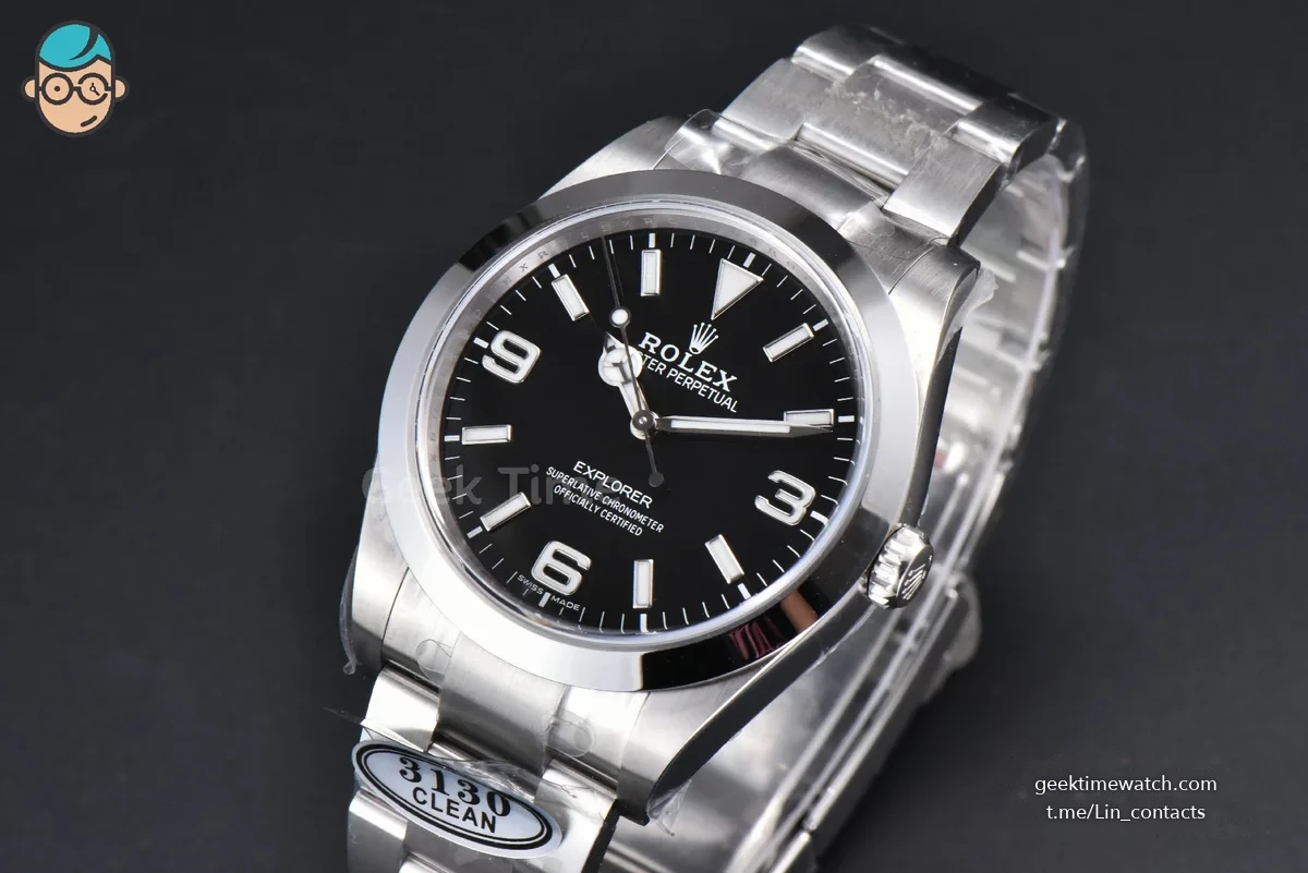 Explorer I 214270 39mm 904L Clean Black Dial SS Bracelet VR3132