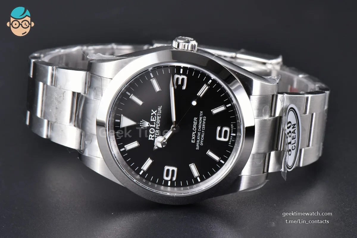 Explorer I 214270 39mm 904L Clean Black Dial SS Bracelet VR3132