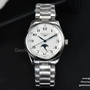 Longines Master Moonphase 40MM GF White Dial SS Bracelet A899
