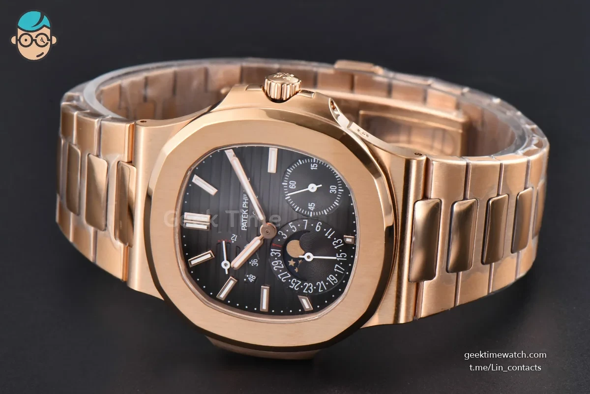 Nautilus 5712 40mm PPF RG Black Dial RG Bracelet A240 V4