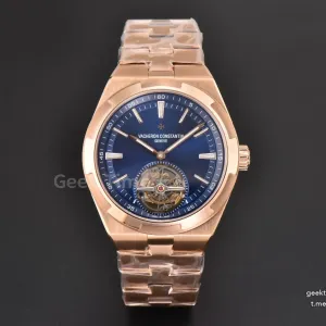 Overseas Tourbillon 6000V RG 42.5mm BBRF Blue Dial RG Bracelet Tourb