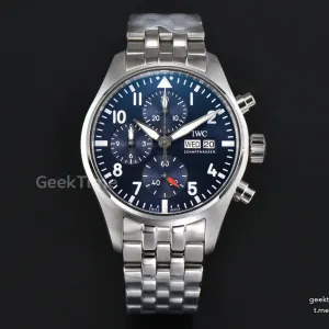 Pilot Chrono IW388102 APSF 41mm Blue Dial SS Bracelet Clone SA69385