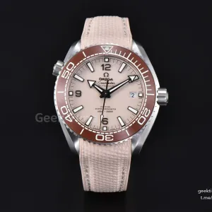 Planet Ocean 43.5mm VSF  Brown Salmon Dial Rubber Strap A8900