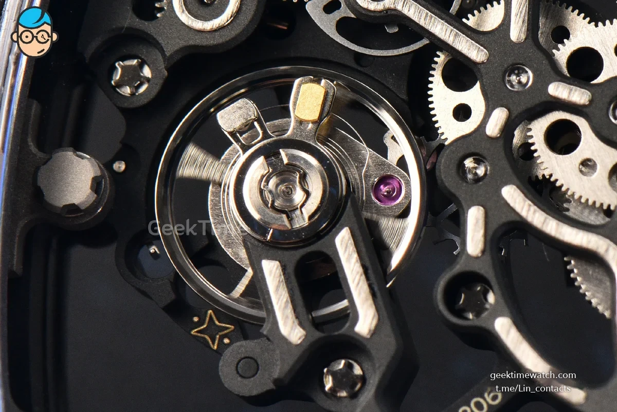 RM055 Ceramic APSF 42.7mm Black Bezel Black Skeleton Dial Black Crown on Black Rubber Strap RMUL2