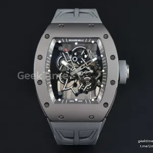 RM055 Ceramic ZF Gray Ceramic  Grey Rubber Strap RMUL2 Super Clone