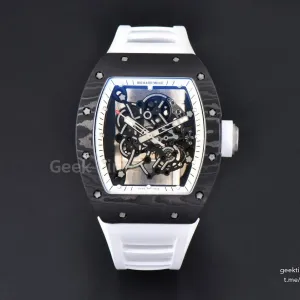 RM055 NTPT ZF White Bezel White Crown on White Rubber Strap RMUL2 Super Clone V6