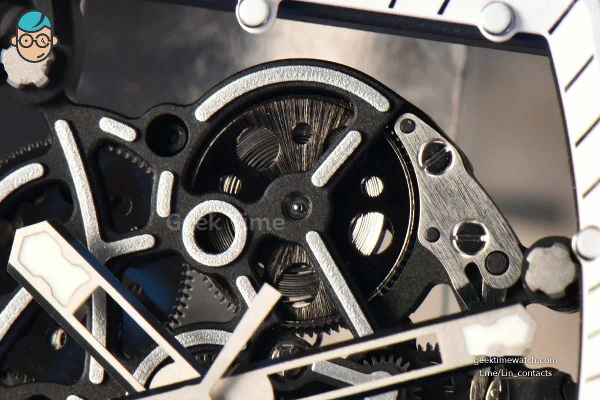 RM055 NTPT ZF White Bezel White Crown on White Rubber Strap RMUL2 Super Clone V6