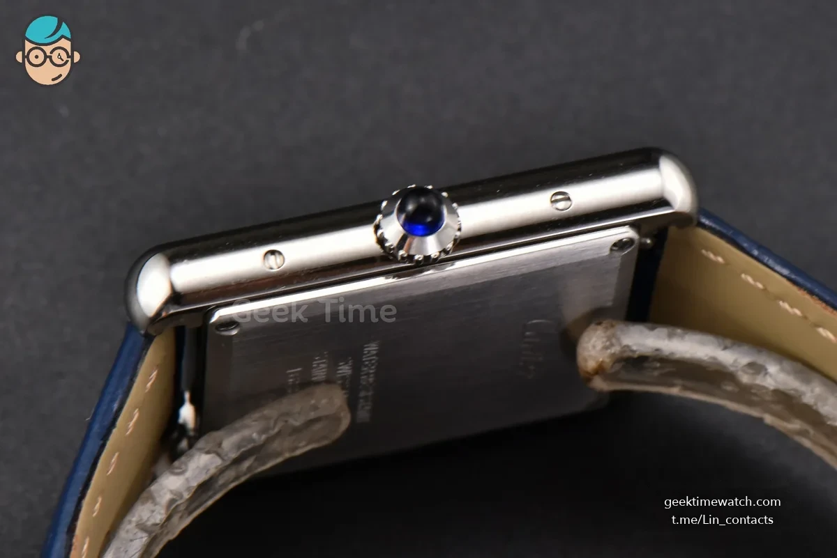 Tank Must Large 33.7×25.5mm K11F Blue Dial Blue Leather Strap Quartz