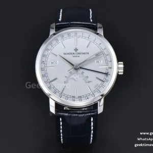 Traditionnelle 4010T MXF 41MM White Dial Blue Leather strap A2460QCL