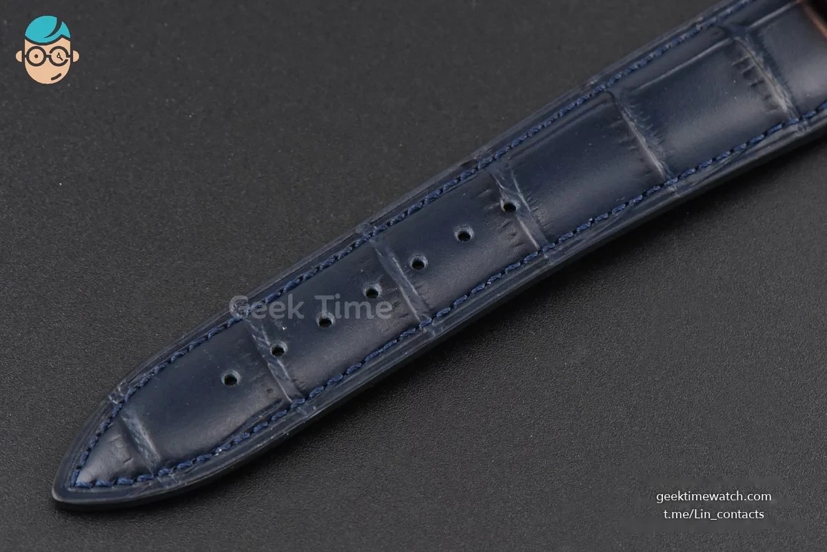 Villeret 6654 40mm Complicated Function OMF RG Blue Dial Black Leather Strap A6654 V3