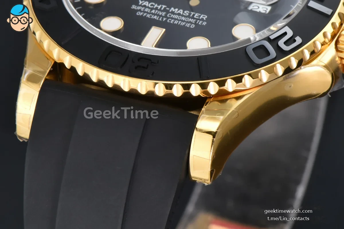 YachtMaster 226658 42mm YG VSF Black Bezel Black Dial Oysterflex Strap VS3235 V2(Tungsten)